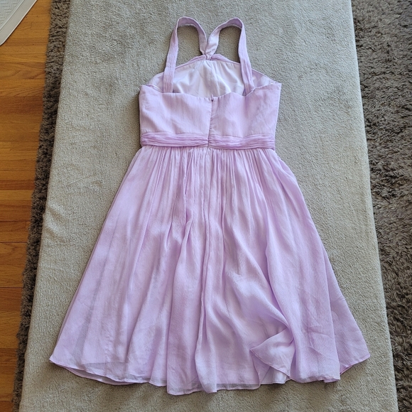 J. Crew Sinclair silk chiffon lavender halter dress size 4 - Picture 8 of 14